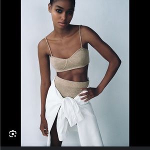 Zara 100% cashmere bralette in size m